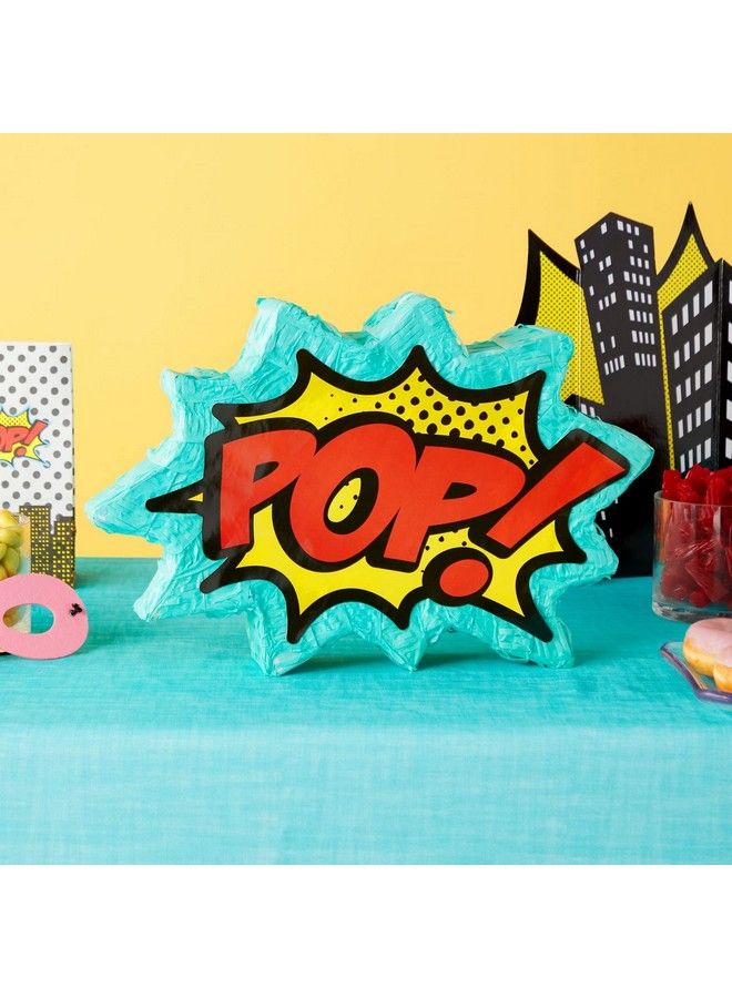 Small Comic Book Pop Pinata For Superhero Themed Birthday Party Decorations (17 X 11 X 3 In)