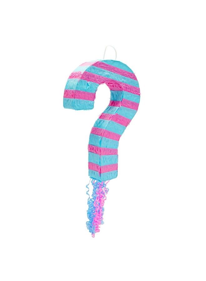 Pull String Gender Reveal Question Mark Pinata, Boy Or Girl Baby Shower Party Supplies (17 X 12 X 3 In)