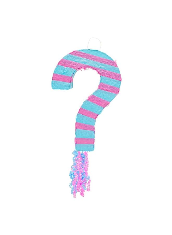 Pull String Gender Reveal Question Mark Pinata, Boy Or Girl Baby Shower Party Supplies (17 X 12 X 3 In)