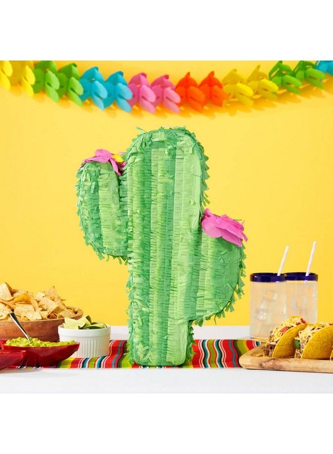 Small Cactus Pinata For Kids Birthday, Baby Shower, Cinco De Mayo, Mexican Fiesta Party Decorations (17 X 11.5 In)