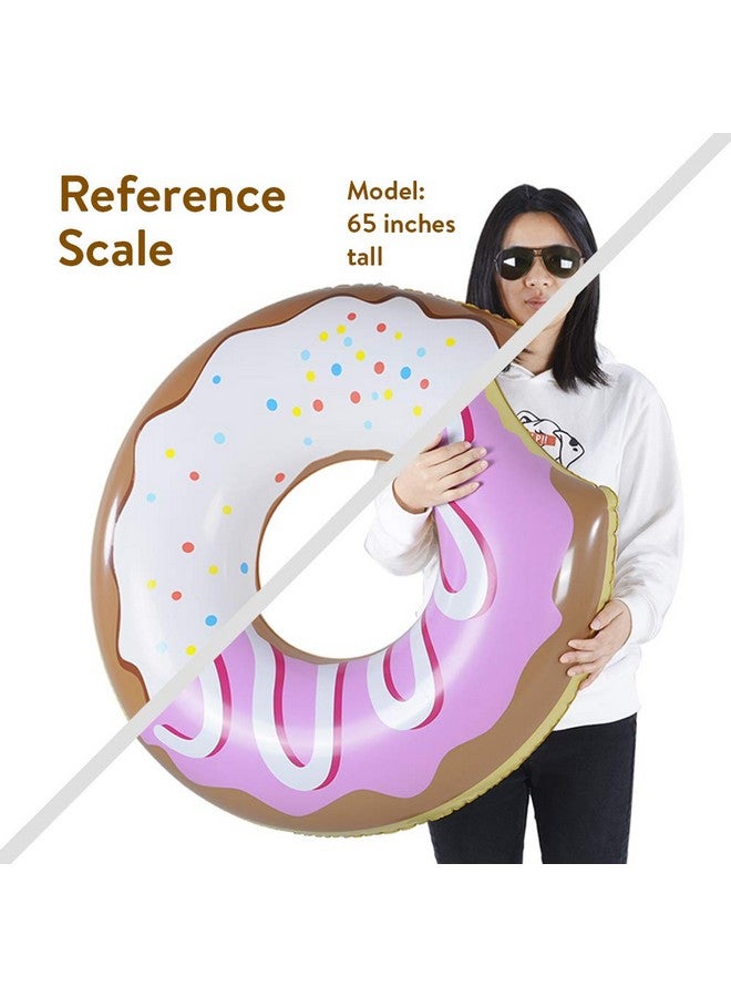 Donut Pool Float Inflatable Donut Of 33 Inches For Party (Strawberry Or Chocolate) Pool Or Beach Toy For Kids (Donut Float 2Pack)