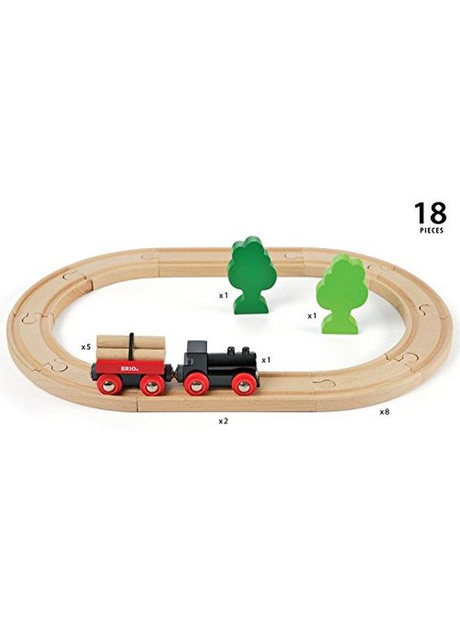 World 33042 Little Forest Train Set ; 18 Piece Train Toy With Accessories And Wooden Tracks For Kids Ages 3 And Up