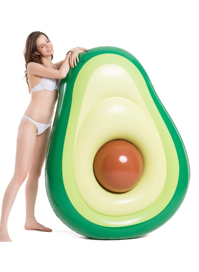 Inflatable Avocado Pool Float Floatie With Ball Water Fun Large Blow Up Summer Beach Swimming Floaty Party Toys Lounge Raft For Kids Adults