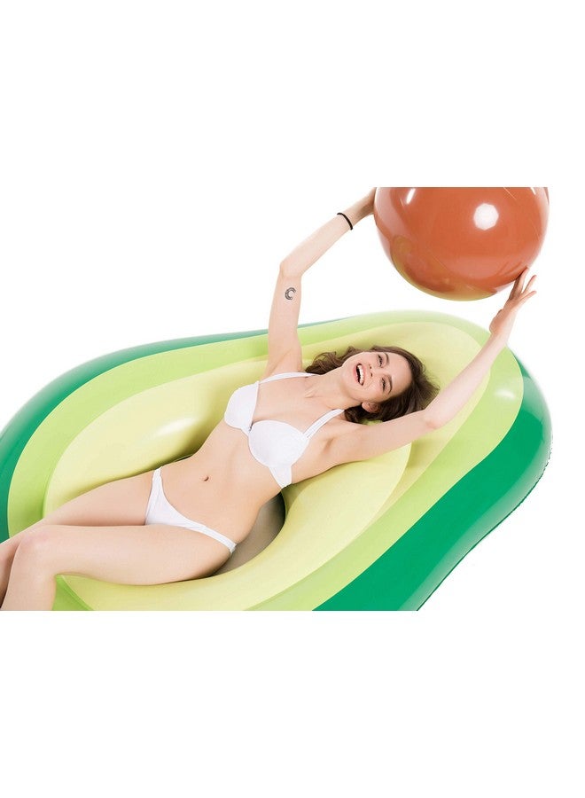 Inflatable Avocado Pool Float Floatie With Ball Water Fun Large Blow Up Summer Beach Swimming Floaty Party Toys Lounge Raft For Kids Adults
