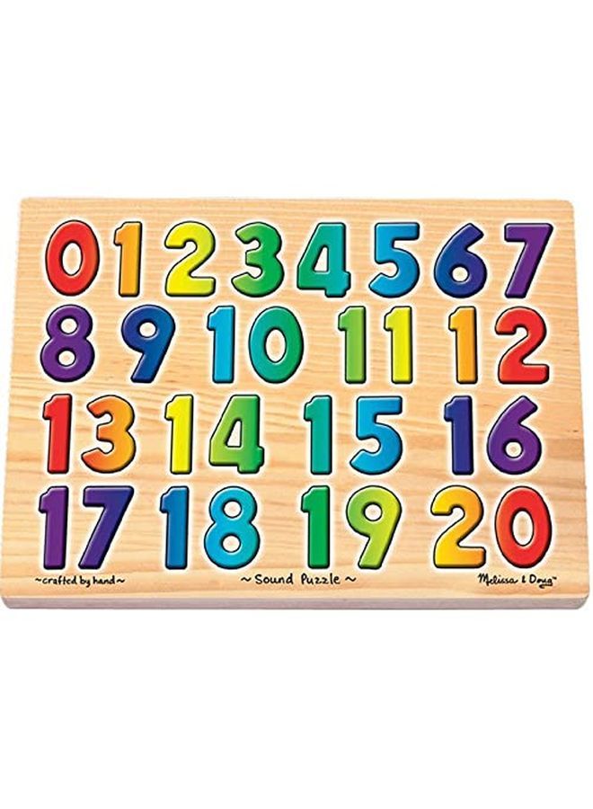 Numbers Sound Puzzle Wooden Puzzle With Sound Effects (21 Pcs)