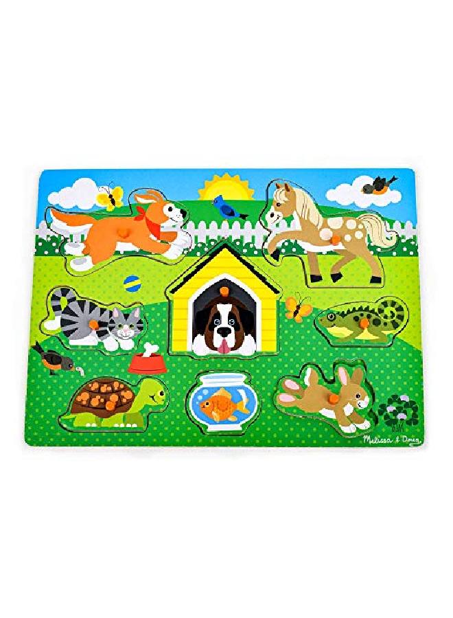 Pets Wooden Peg Puzzle (8 Pcs)