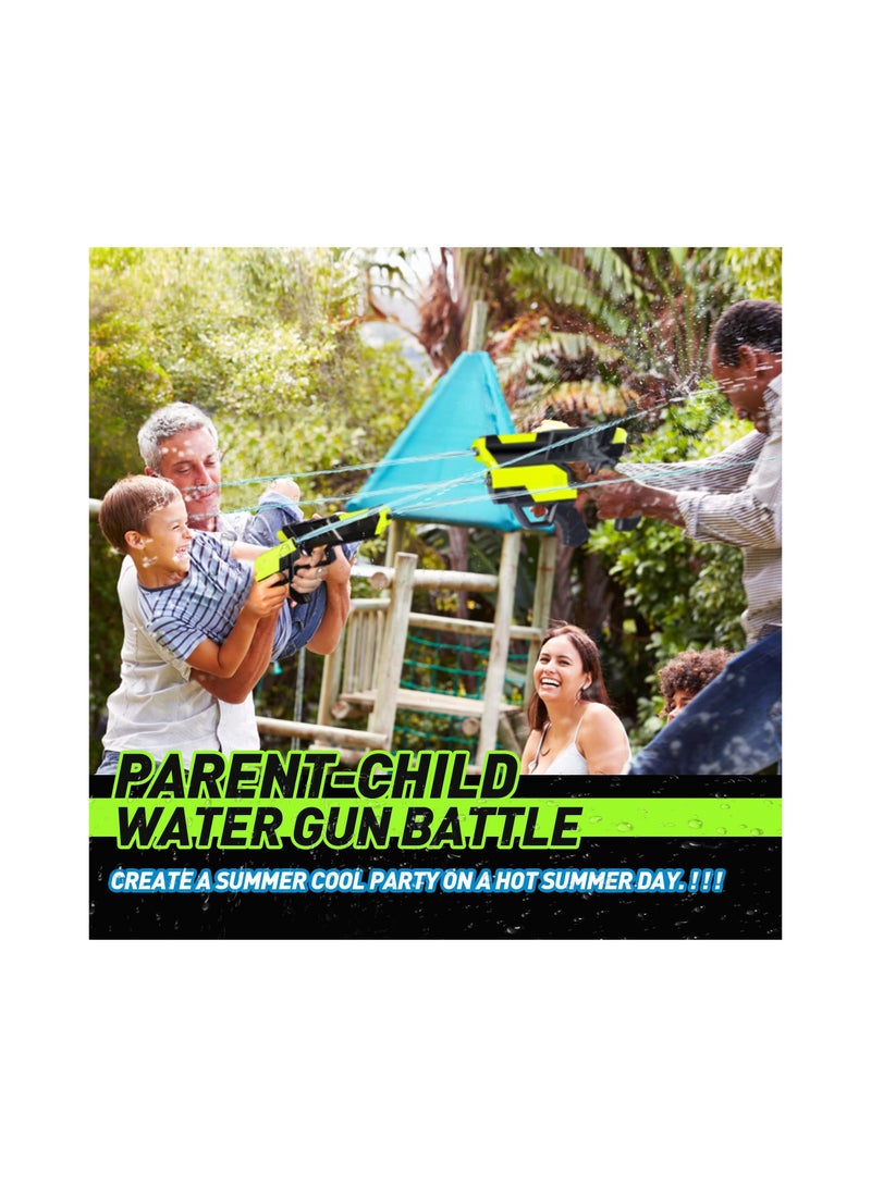 SYOSI 2 in 1 Squirt Guns, Manual Water Powerful Pool Gun Toys for Kids, Ages over 12, Green Space