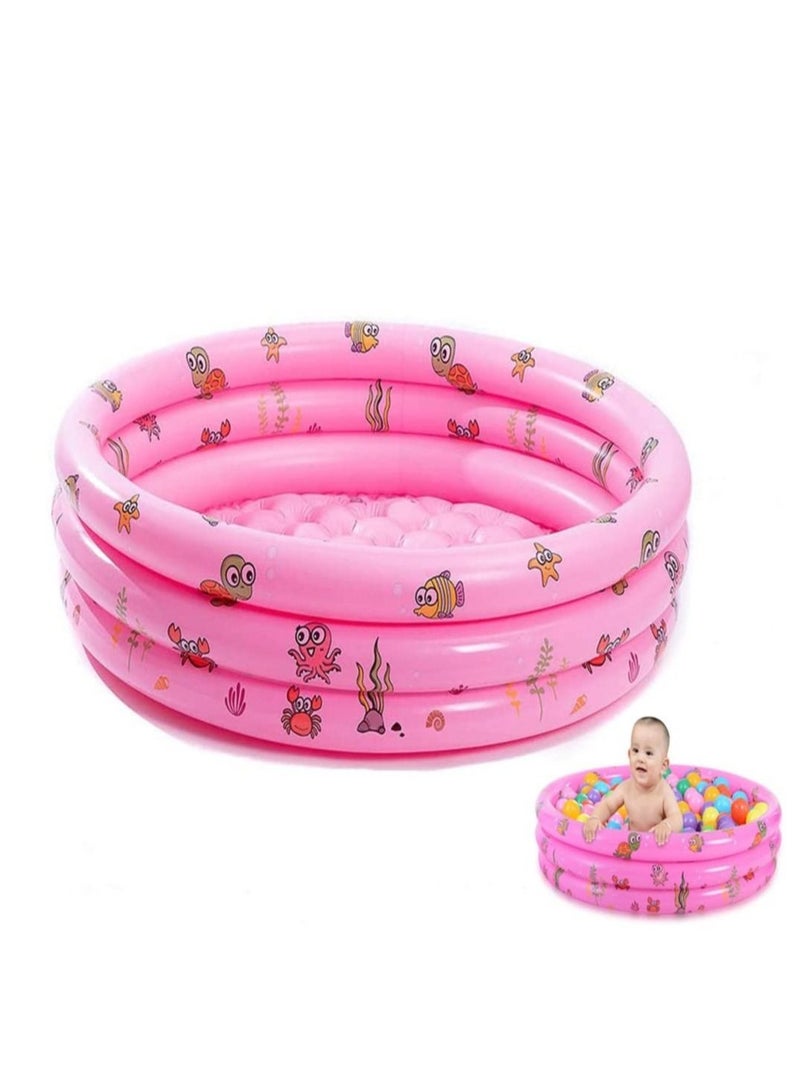 Inflatable Swimming Pool,Home Paddling Pool Family Lounge for Kids,Toddlers, Infant & Adult,51.2 * 15.7in Summer Water Party (Pink)