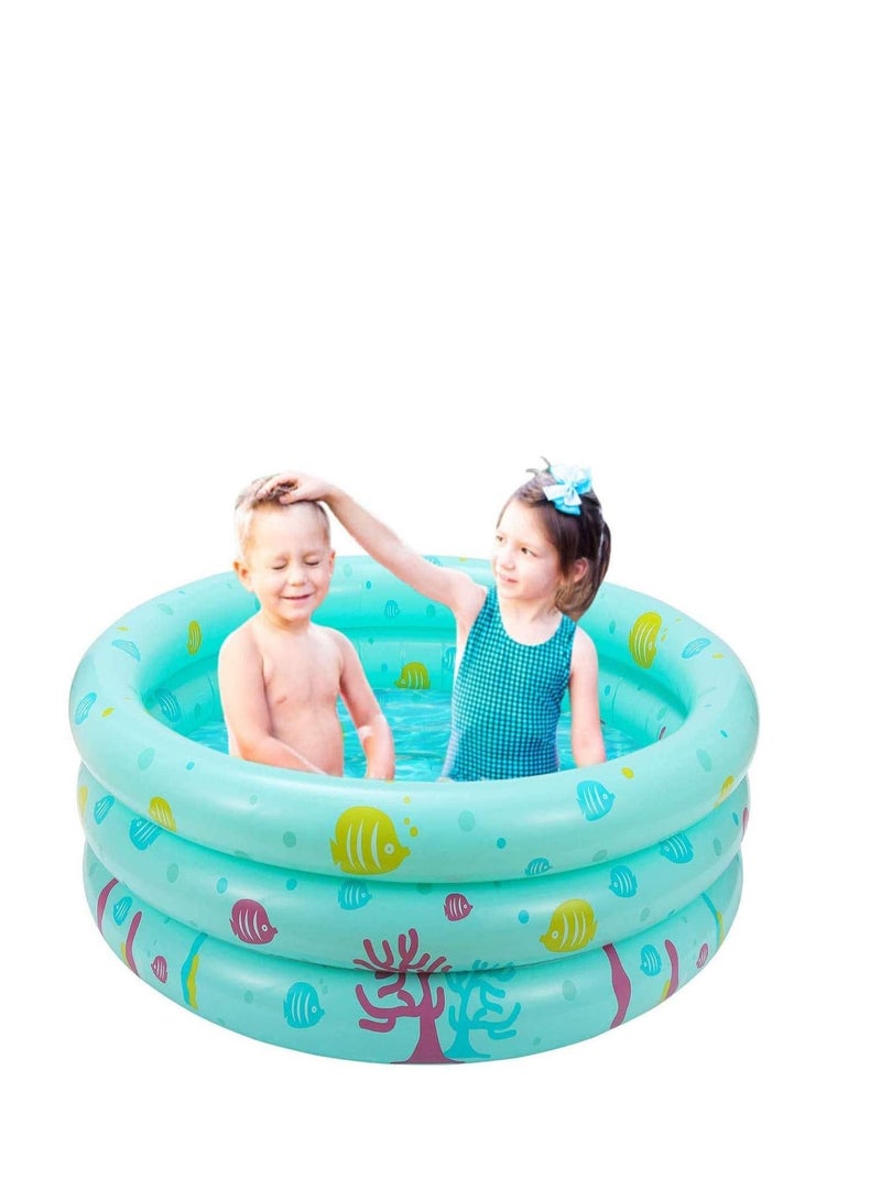 Fun Lounge Pool with Inflatable Safety Floor and Free Air Pump, The Palm Trees Snap Set Pool, Family Swimming Paddling Rectangular