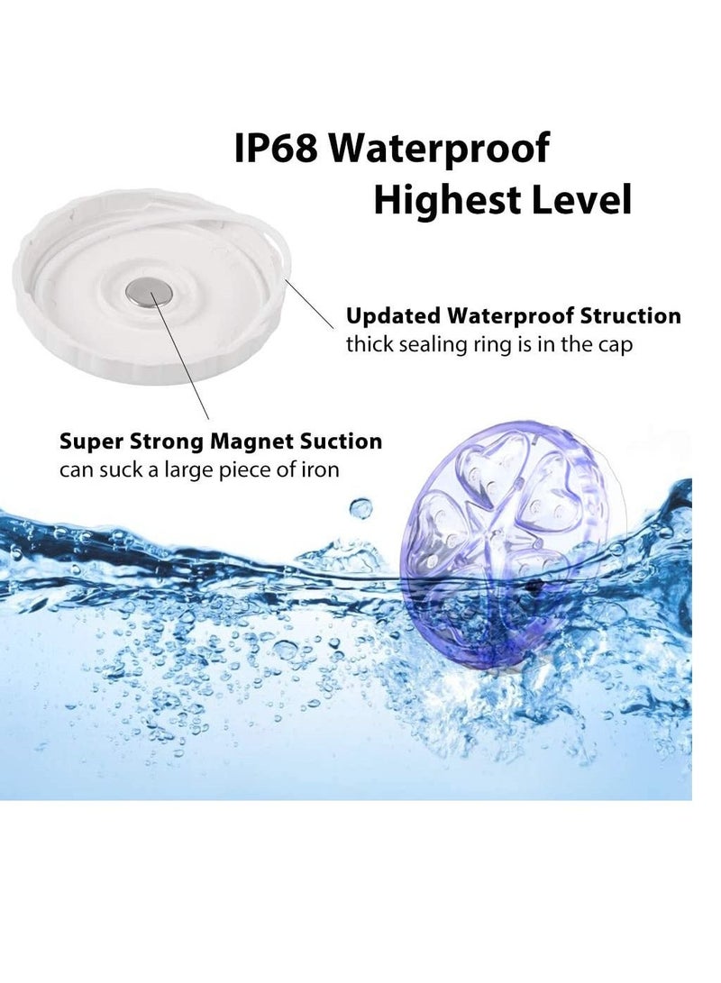 SYOSI Submersible Led Lights with Remote Hot Tub Bath Spa LED Color-Changing Magnetic Floating Pool Light Underwater for Vase Aquarium Decoration Camping 2 Pack