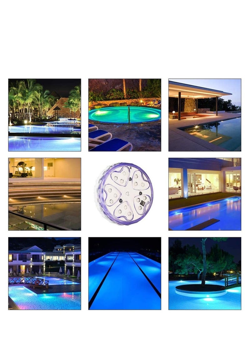 SYOSI Submersible Led Lights with Remote Hot Tub Bath Spa LED Color-Changing Magnetic Floating Pool Light Underwater for Vase Aquarium Decoration Camping 2 Pack