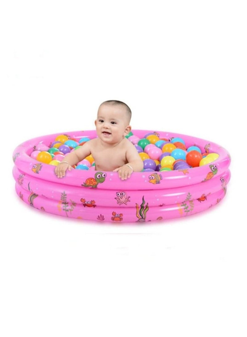 Inflatable Swimming Pool,Home Paddling Pool Family Lounge for Kids,Toddlers, Infant & Adult,51.2 * 15.7in Summer Water Party (Pink)
