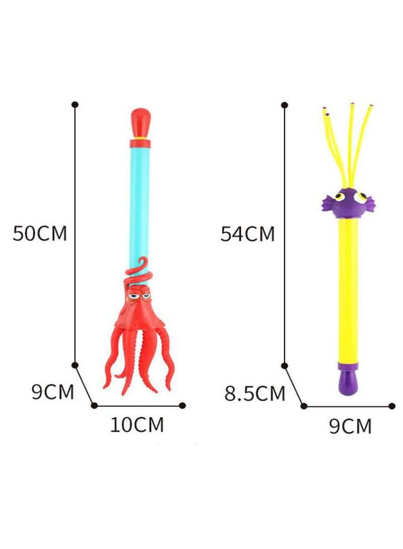 Octopus Water Gun Water Guns Toys Water Gun for Kids 2 Pcs Water Pistol Blaster Shooter Pump Outdoor Summer Beach Swimming Pool Party Garden Water Games Toys Gift for Boys Girls