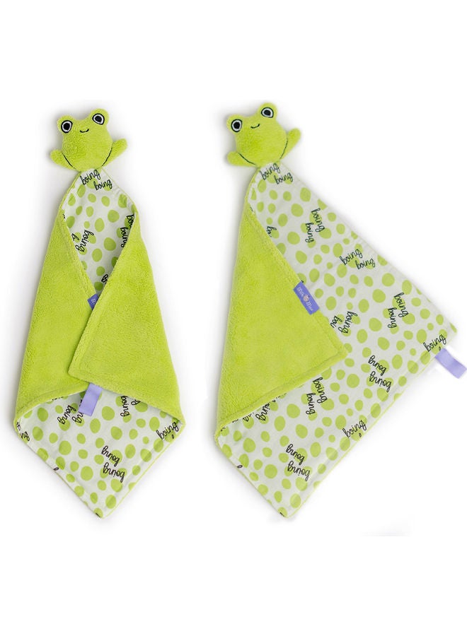 Cacha Frog Baby Receiving Blanket With Pillow & Security