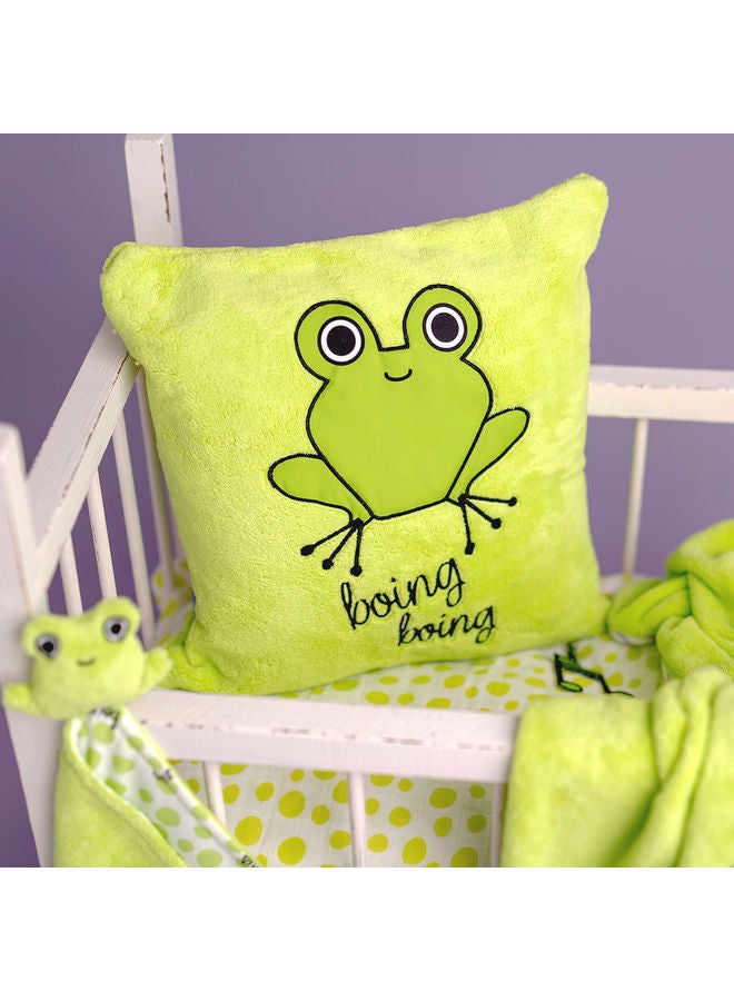 Cacha Frog Baby Receiving Blanket With Pillow & Security