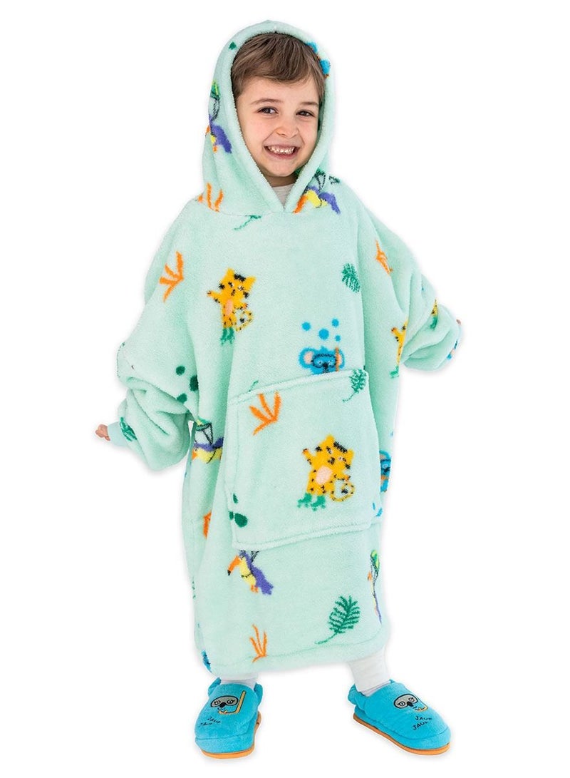 Milk&Moo Little Mermaid Wearable Hooded Blanket with Pouch Green