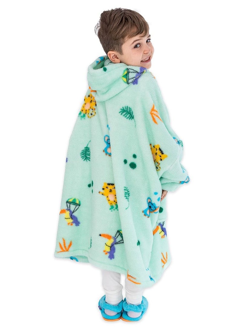 Milk&Moo Little Mermaid Wearable Hooded Blanket with Pouch Green