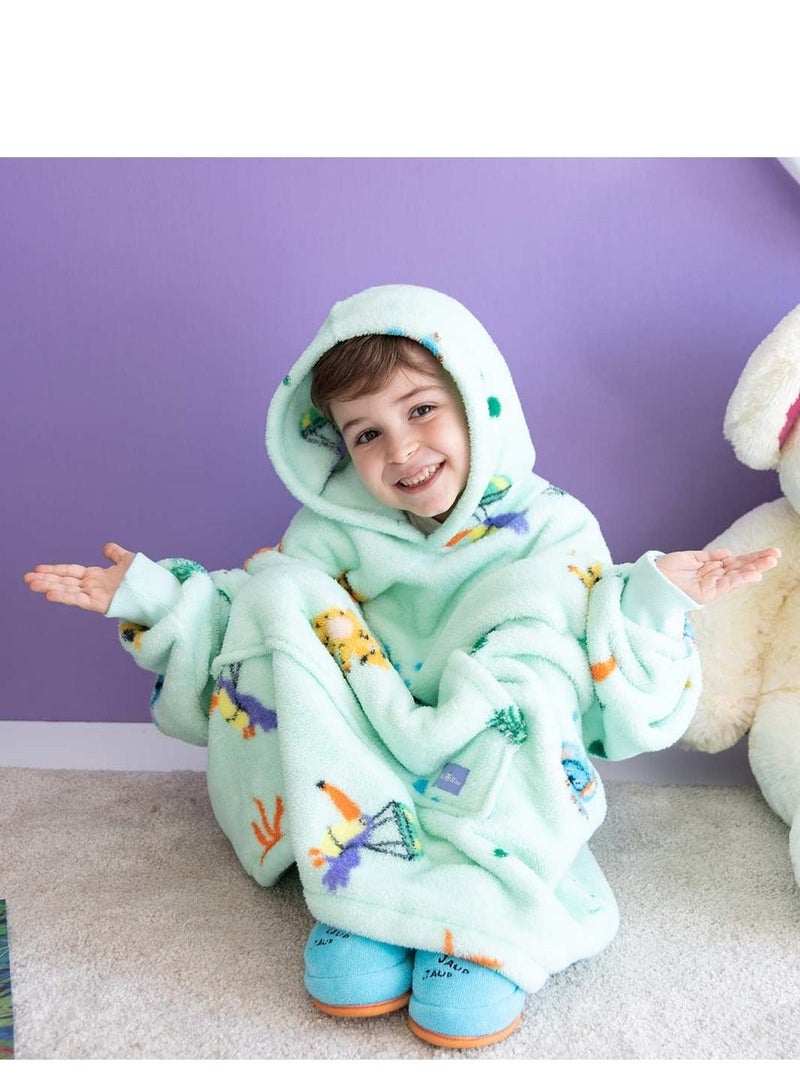 Milk&Moo Little Mermaid Wearable Hooded Blanket with Pouch Green