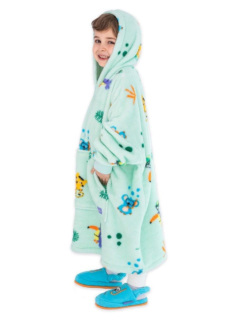 Milk&Moo Little Mermaid Wearable Hooded Blanket with Pouch Green