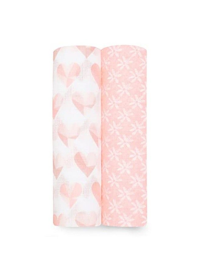 Swaddle Blanket Boutique Muslin Blankets For Girls & Boys Baby Receiving Swaddles Ideal Newborn & Infant Swaddling Set Perfect Shower Gifts 2 Pack Piece Of My Heart