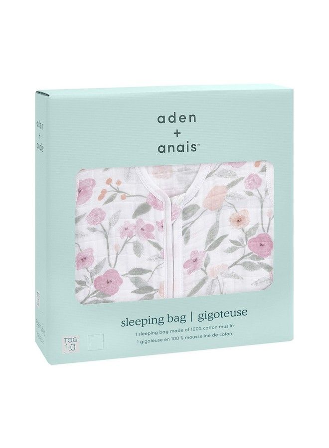 Baby Sleeping Bag 100% Cotton Muslin Wearable Swaddle Blanket For Girls & Boys Newborn Sleep Sack Breathable & Lightweight Tog Rating 1.0 Mon Fleur Xlarge 18+ Months