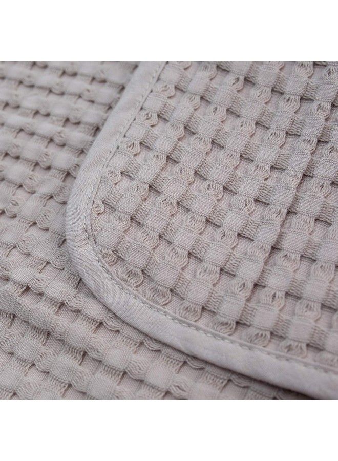 Soft Cotton Baby Blanket Waffle Weave (Sand)