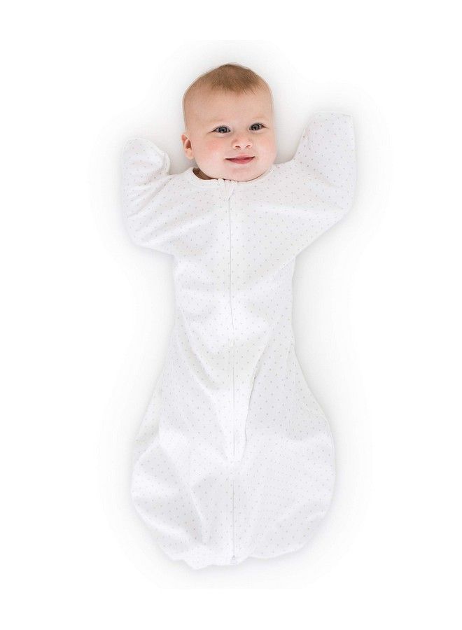 Transitional Swaddle Sack With Arms Up Classic Polka Dot Sterling Medium 3 6Mo 14 21 Lbs (Parents' Picks Award Winner)