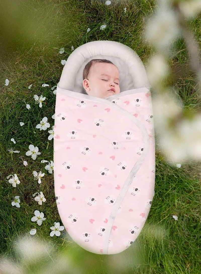 Baby Swaddle Blanket, Newborn Infant Receiving Swaddling Wrap for Boy and Girl (Pink)