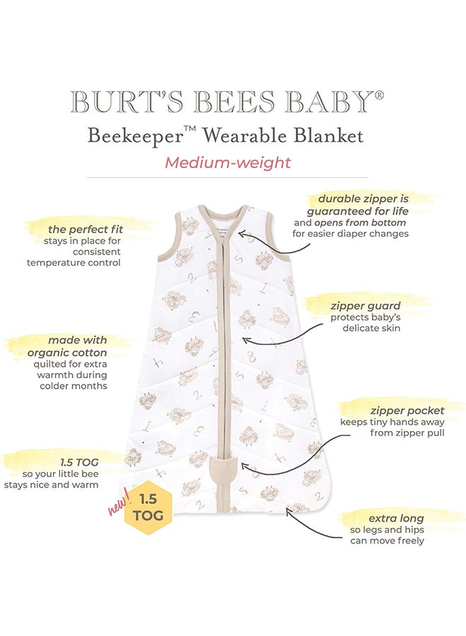 Unisex-Baby Beekeeper Wearable Blanket, 100% Organic Cotton, Swaddle Transition Sleeping Bag