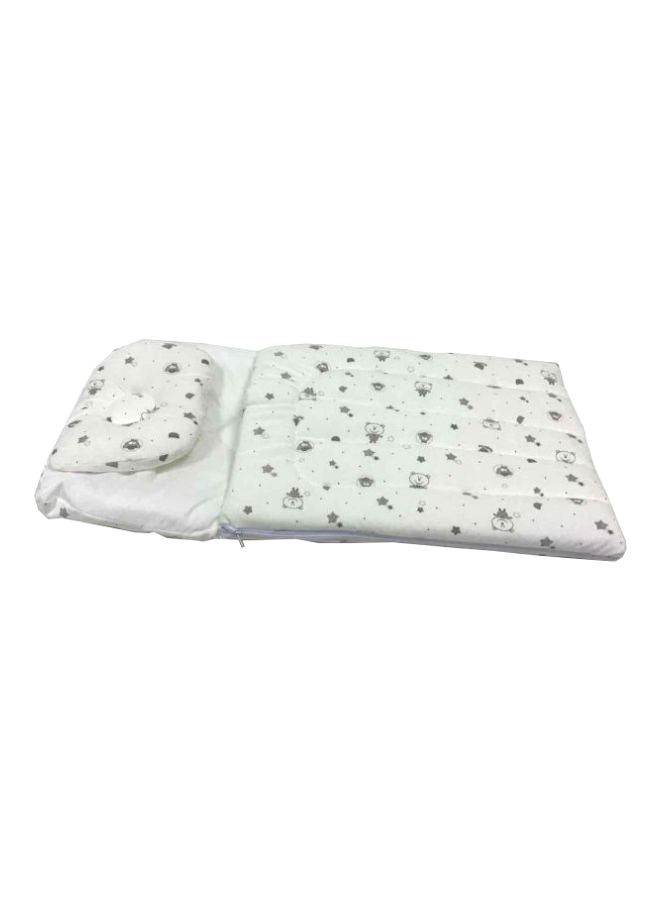 Cartoon Printed Sleeping Bag With Attached Pillow