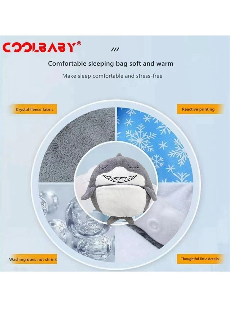 COOLBABY Kids Cartoon Lazy Warm Sleeping Bag, Foldable Cartoon Animal Sleeping Bag, Suitable for Children Playing and Camping