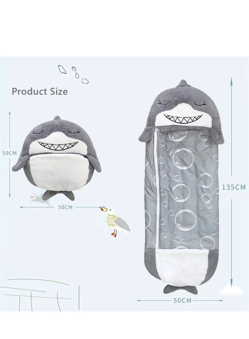 COOLBABY Kids Cartoon Lazy Warm Sleeping Bag, Foldable Cartoon Animal Sleeping Bag, Suitable for Children Playing and Camping