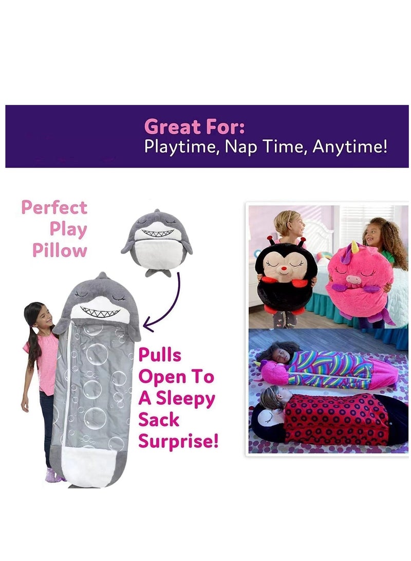 COOLBABY Kids Cartoon Lazy Warm Sleeping Bag, Foldable Cartoon Animal Sleeping Bag, Suitable for Children Playing and Camping