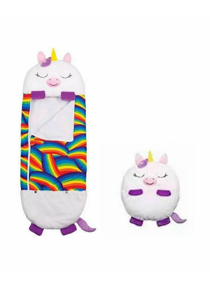Kids Cartoon Lazy Warm Sleeping Bag. Foldable Cartoon Animal Sleeping Bag.Suitable for Children Playing and Camping