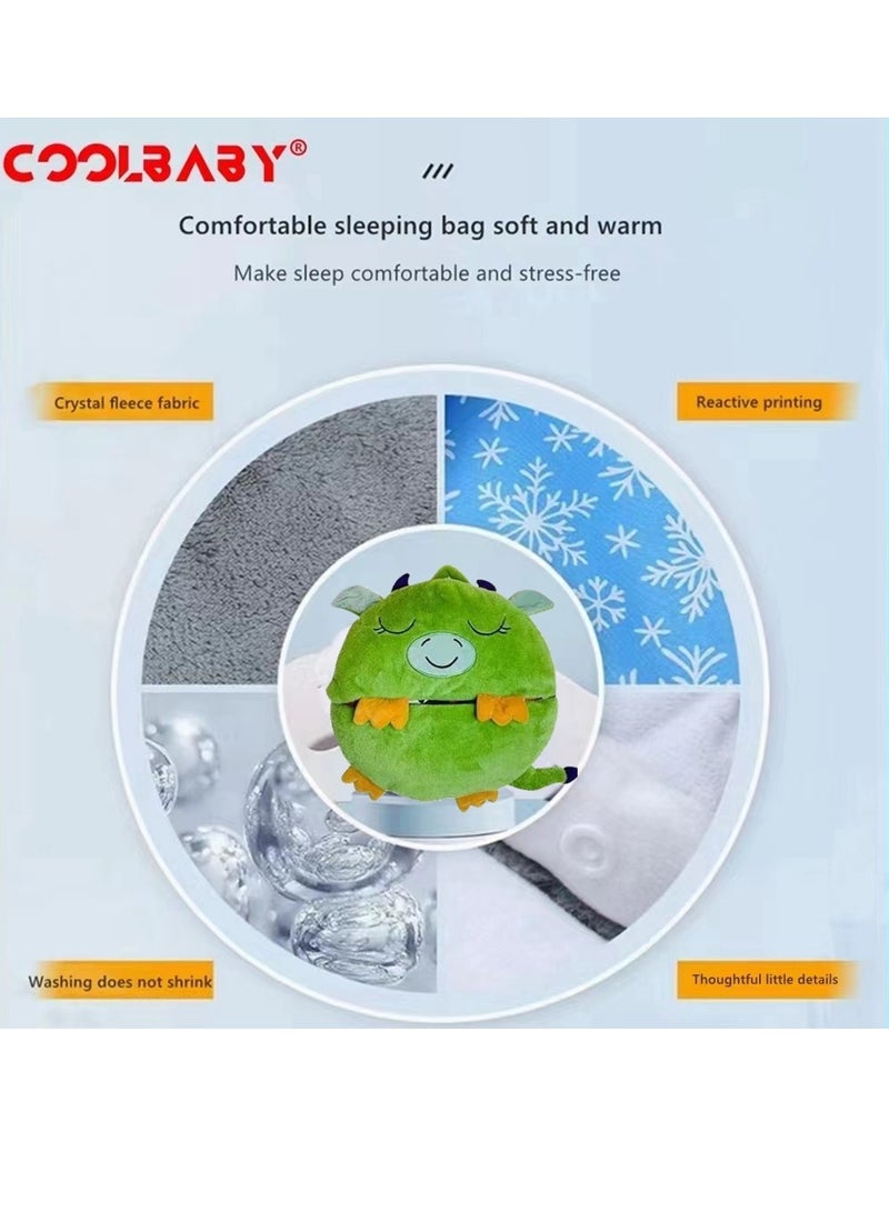 Kids Cartoon Lazy Warm Sleeping Bag Foldable Cartoon Animal Sleeping Bag Suitable for Children Playing and Camping