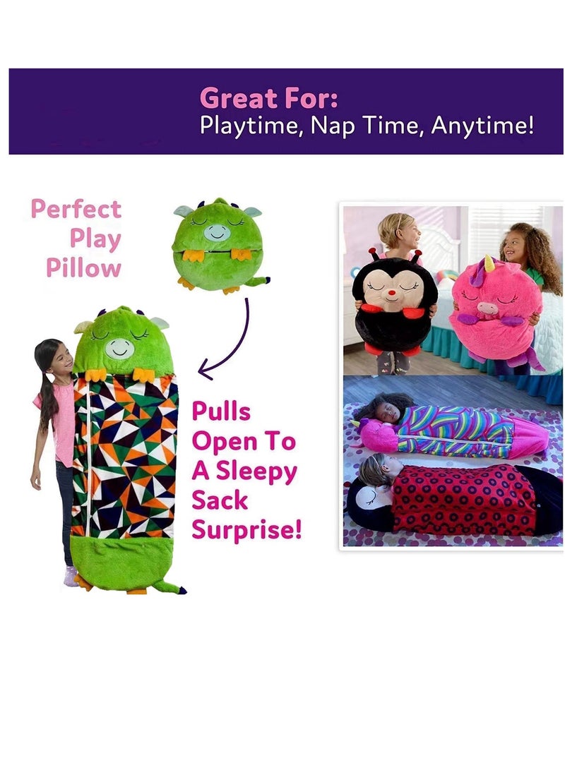 Kids Cartoon Lazy Warm Sleeping Bag Foldable Cartoon Animal Sleeping Bag Suitable for Children Playing and Camping