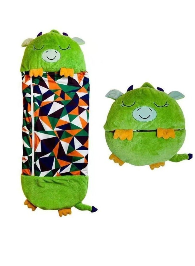 Kids Cartoon Lazy Warm Sleeping Bag Foldable Cartoon Animal Sleeping Bag Suitable for Children Playing and Camping