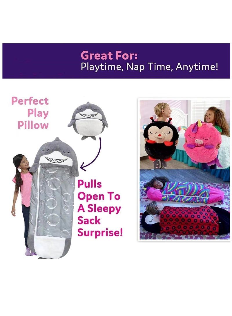 COOLBABY Kids Cartoon Lazy Warm Sleeping Bag Foldable Cartoon Animal Sleeping Bag Suitable For Children Playing And Camping