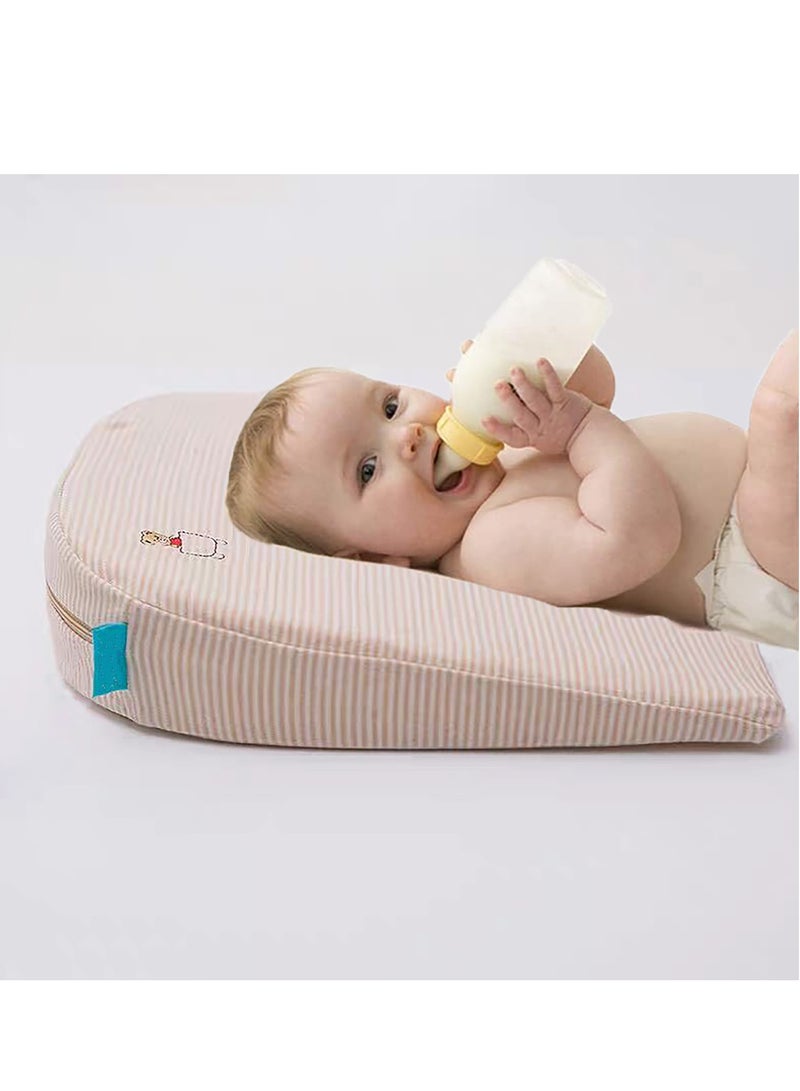 Baby Crib Wedge Pillow Feeding Pillows for Toddler Removeable Anti  Milk Pillow for Inflant 15-Degree Incline for Better Night's Sleep