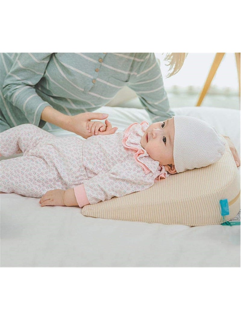 Baby Crib Wedge Pillow Feeding Pillows for Toddler Removeable Anti  Milk Pillow for Inflant 15-Degree Incline for Better Night's Sleep