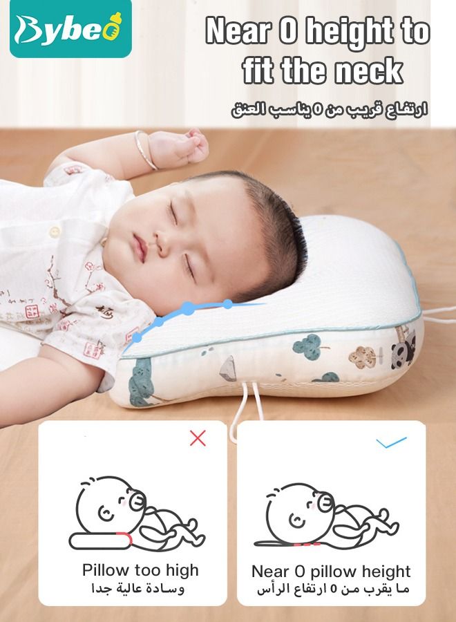Baby Newborn Nursing Sleeping Pillow with Flannel air conditioning blanket, Toddler Boys and Girls Breathable Lightweight Shaping Pillows Multifunctional Infant Head Support for Kids Infants Superhigh