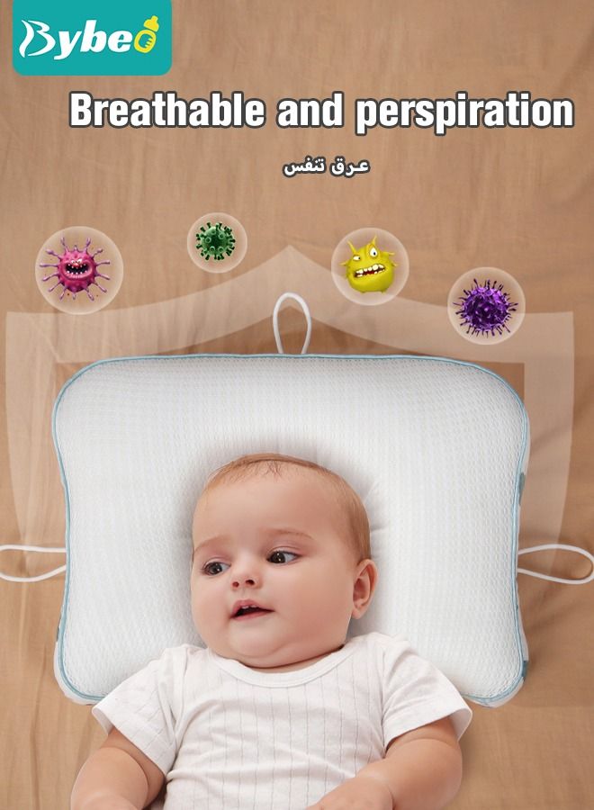 Baby Newborn Nursing Sleeping Pillow with Flannel air conditioning blanket, Toddler Boys and Girls Breathable Lightweight Shaping Pillows Multifunctional Infant Head Support for Kids Infants Superhigh