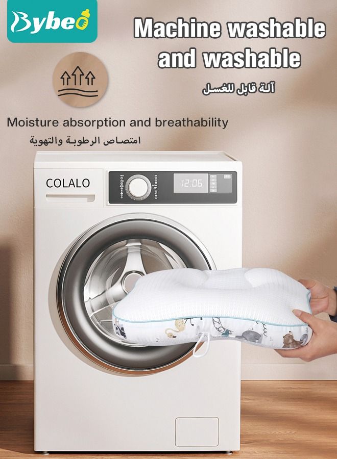 Baby Newborn Nursing Sleeping Pillow with Flannel air conditioning blanket, Toddler Boys and Girls Breathable Lightweight Shaping Pillows Multifunctional Infant Head Support for Kids Infants Superhigh