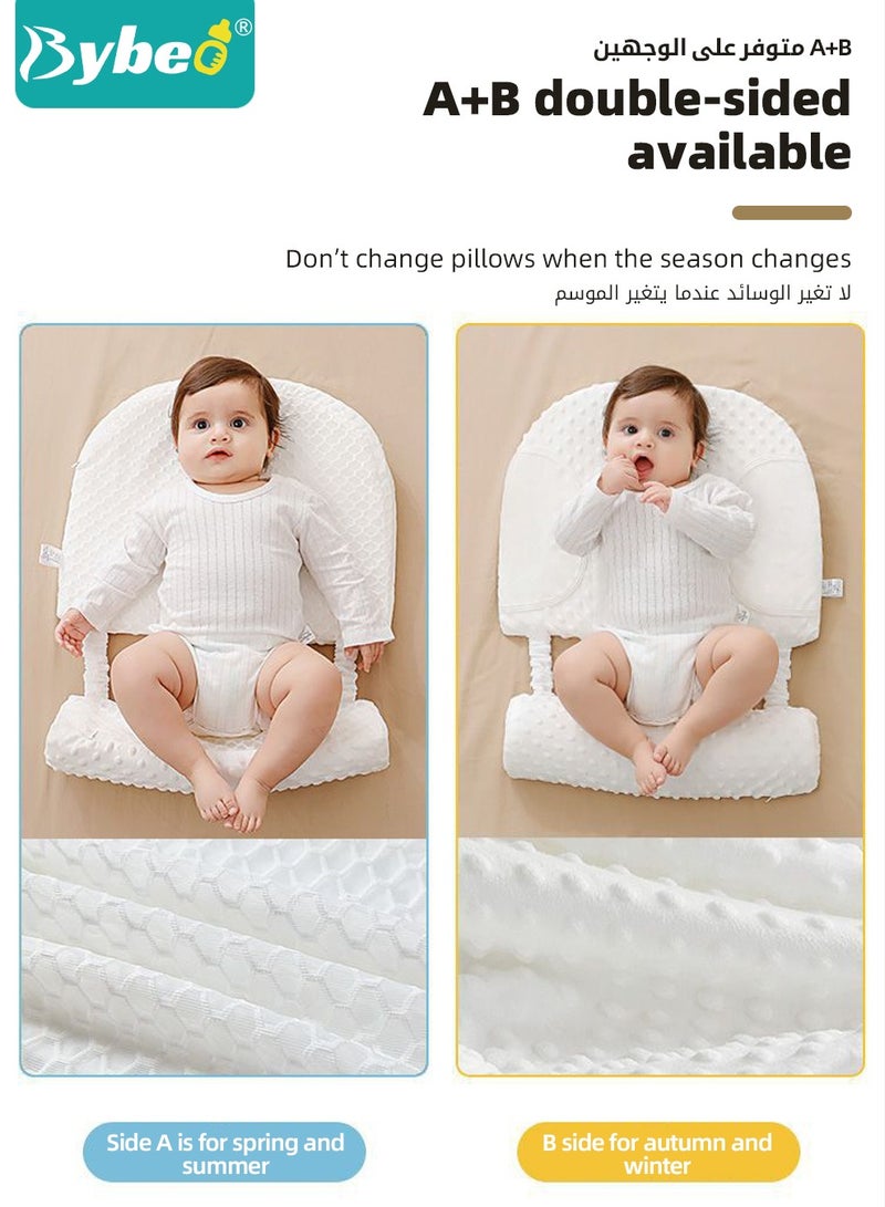 Baby Nursery Pillow, Removeable Breastfeeding Pillows, Toddler Bedding, Anti vomit Milk Babies Crib Wedge Headrest for Newborn and Infant,  15-30 Degree Adjustable Incline for Better Night's Sleep