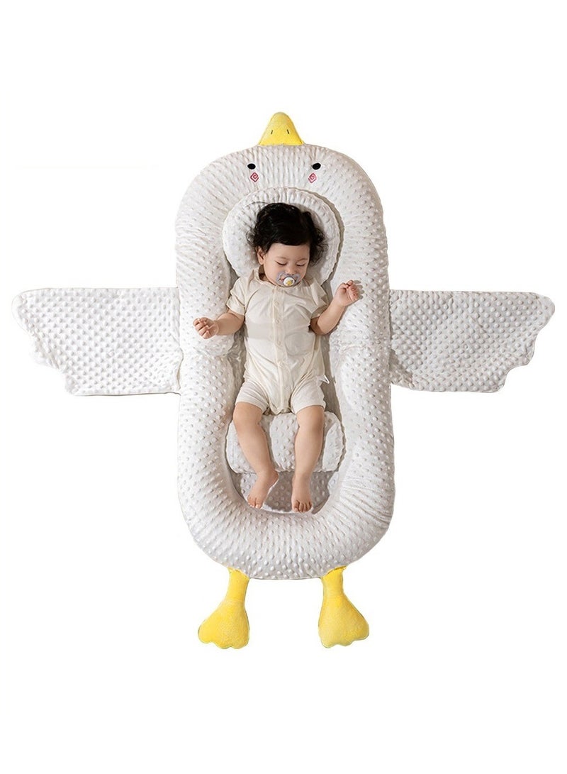 3 Pcs Multifunctional Baby Nest For Sleeping, Baby Sleeping Nest with Head Shaping Pillow and Foot Cushion