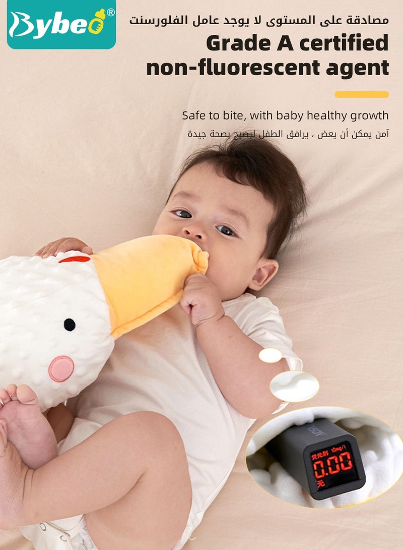 Baby Exhaust Pillow, Breathable and Soft Toddler Nursery Pillows, Infant Soothing Doll, for Sleeping and Relief of Flatulence, in the Shape of A Large White Goose