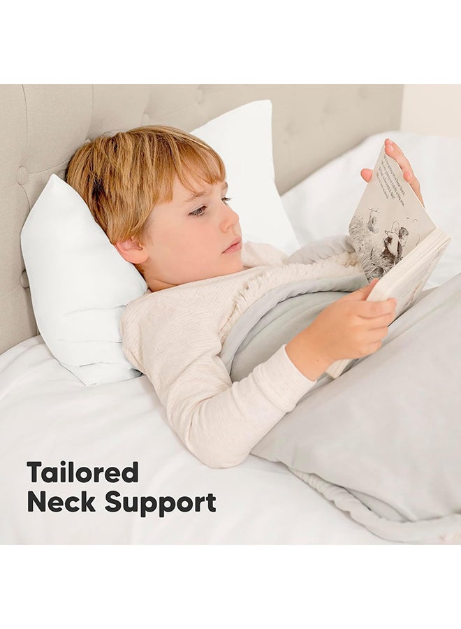 Toddler Pillow With Pillowcase - 13X18 My Little Dreamy Pillow, Organic Cotton Toddler Pillows For Sleeping (Soft White)