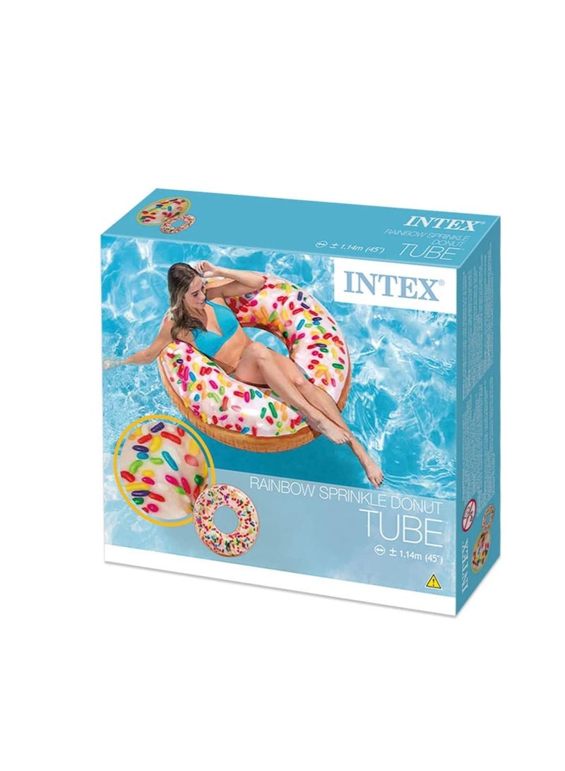 Rainbow Sprinkle Donut Tube for Swimming Pool