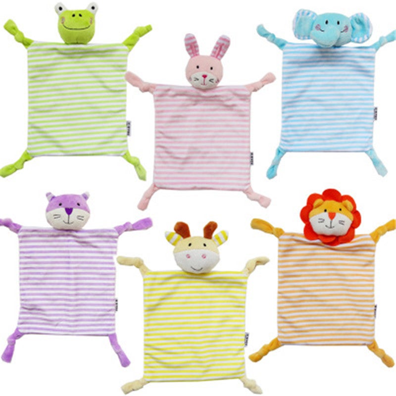 2-Piece Cute Baby Towels Newborn Rattles Set