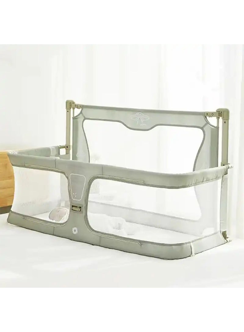 Baby Bedside Sleeper 3 in 1 Folding Portable Crib breathable and visible mesh window aluminum alloy